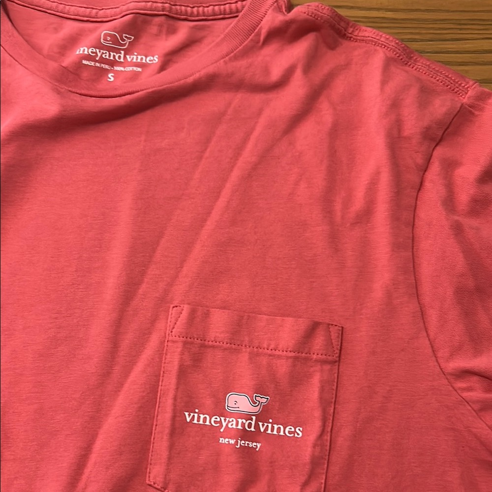 Vineyard Vines Coral Pink Crew Neck Shirt